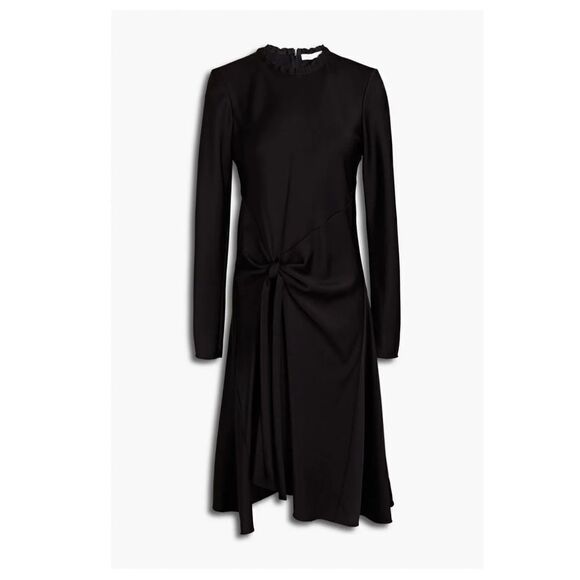 Chloe Dresses & Skirts - Chloé Black Knotted Satin-Crepe Dress